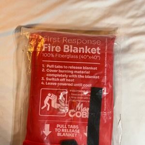 “First Response Fire Blanket: 40x40 Fiberglass Protection”